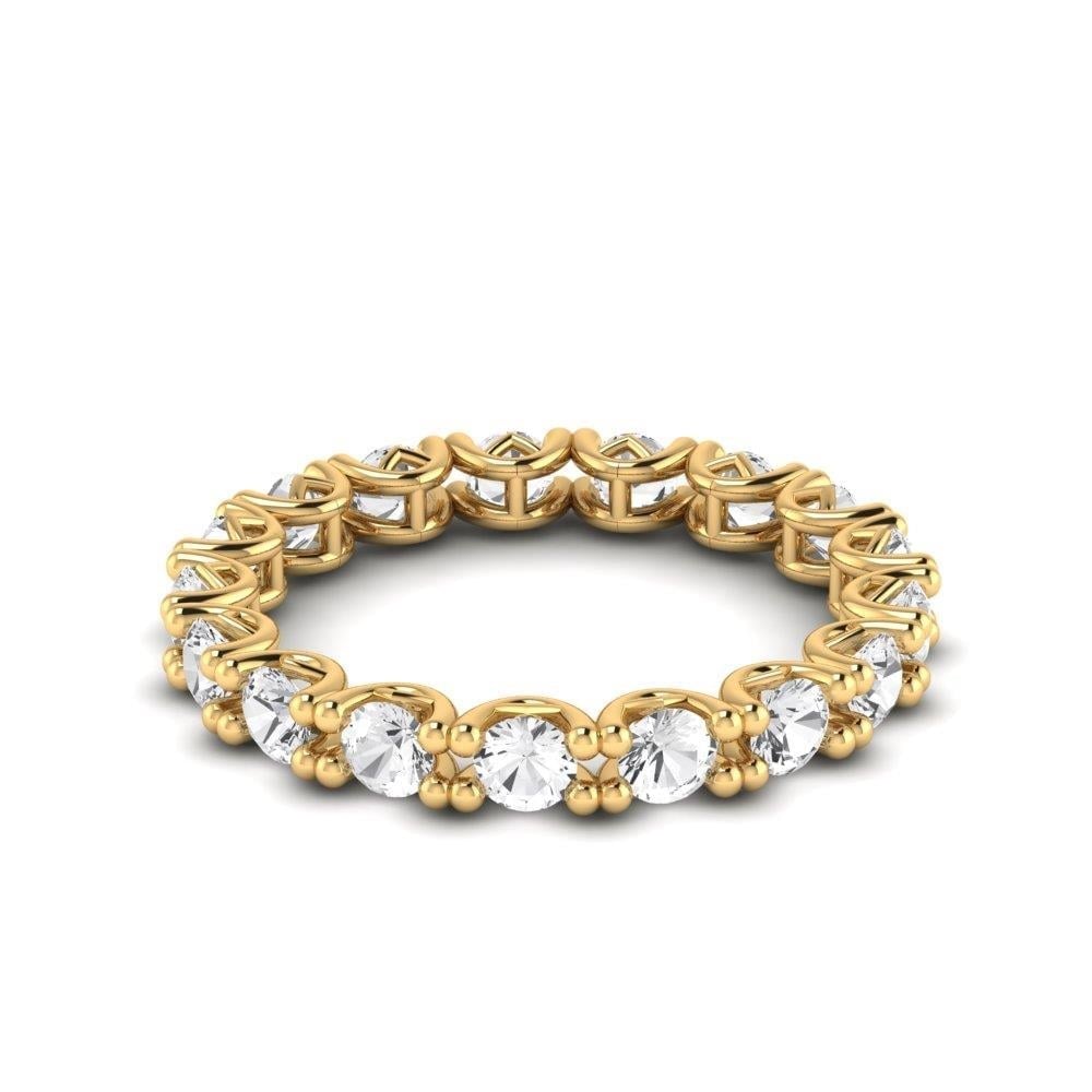 Alliances avec pierres femme Amour Or Jaune Oxyde de Zirconium