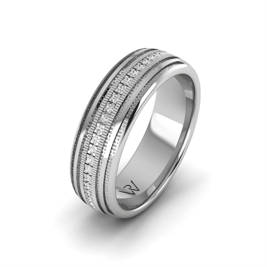 Alliances avec pierres femme Amoureuse Or Blanc