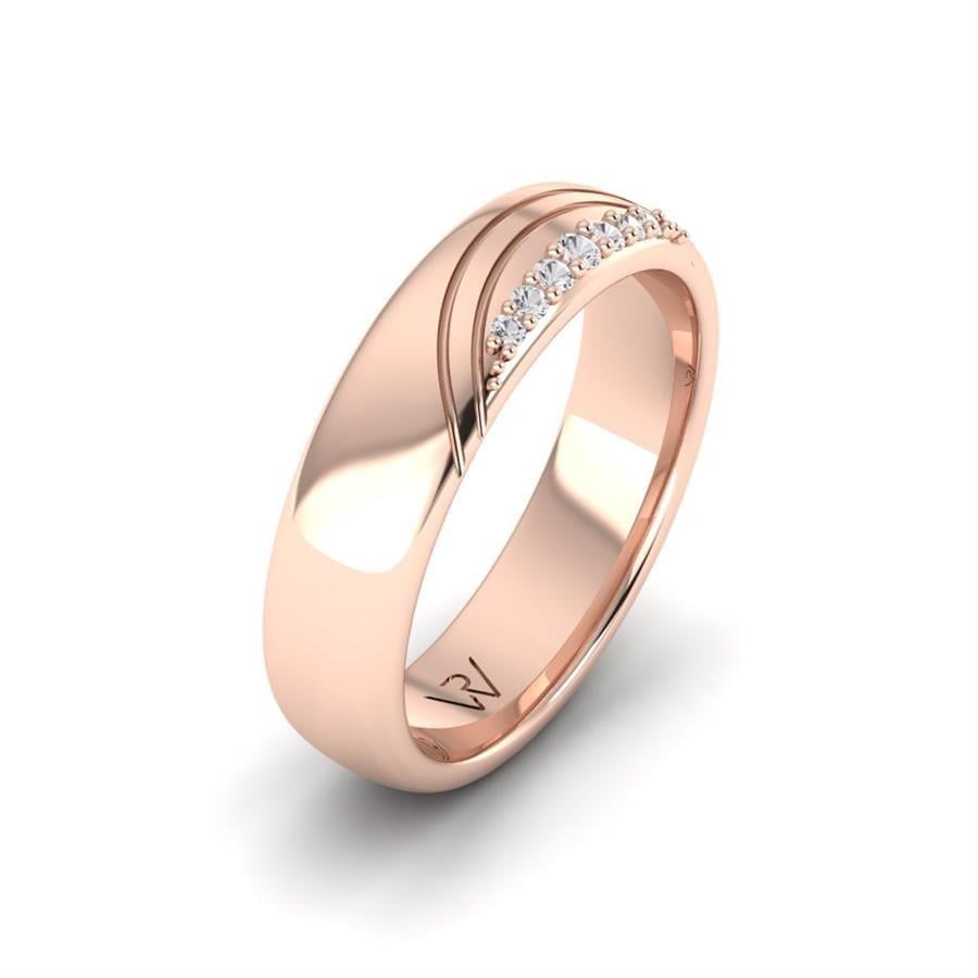 Alliances avec pierres femme Aphrodite Or Rose