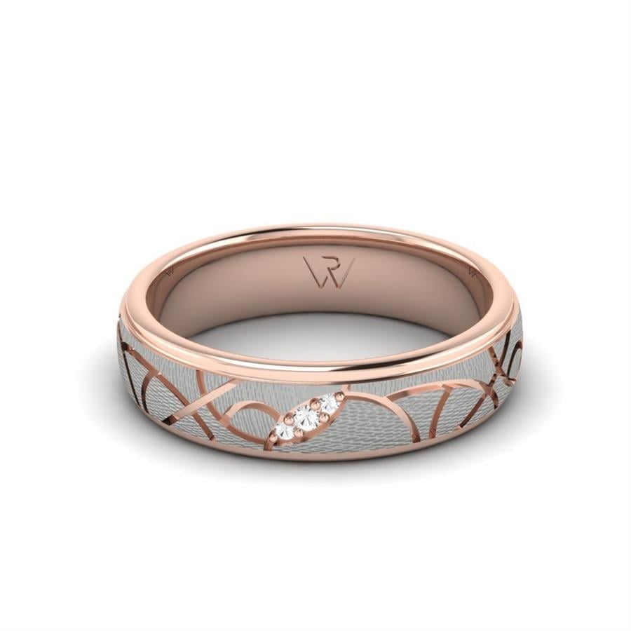 Alliances avec pierres femme Artemisia Or Rose Et Blanc