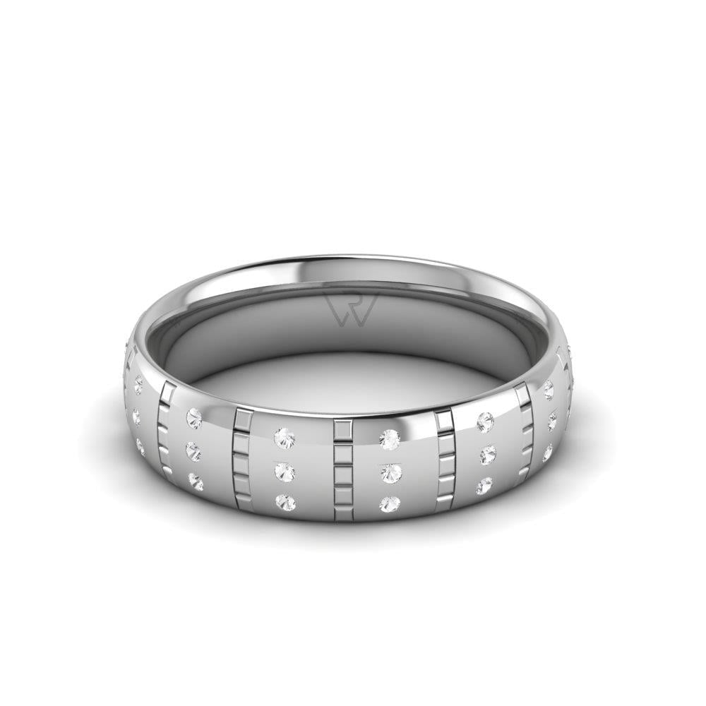 Alliances avec pierres femme Blissbond Or Blanc Oxyde de Zirconium