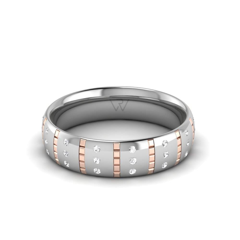 Alliances avec pierres femme Blissbond Or Blanc et Rose Oxyde de Zirconium