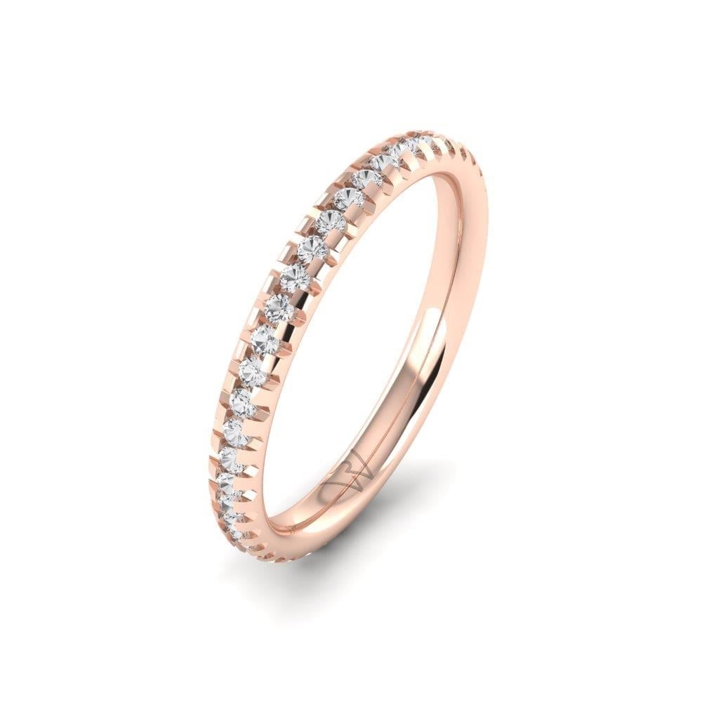Alliances avec pierres femme Blissful Bloom Or Rose Oxyde de Zirconium