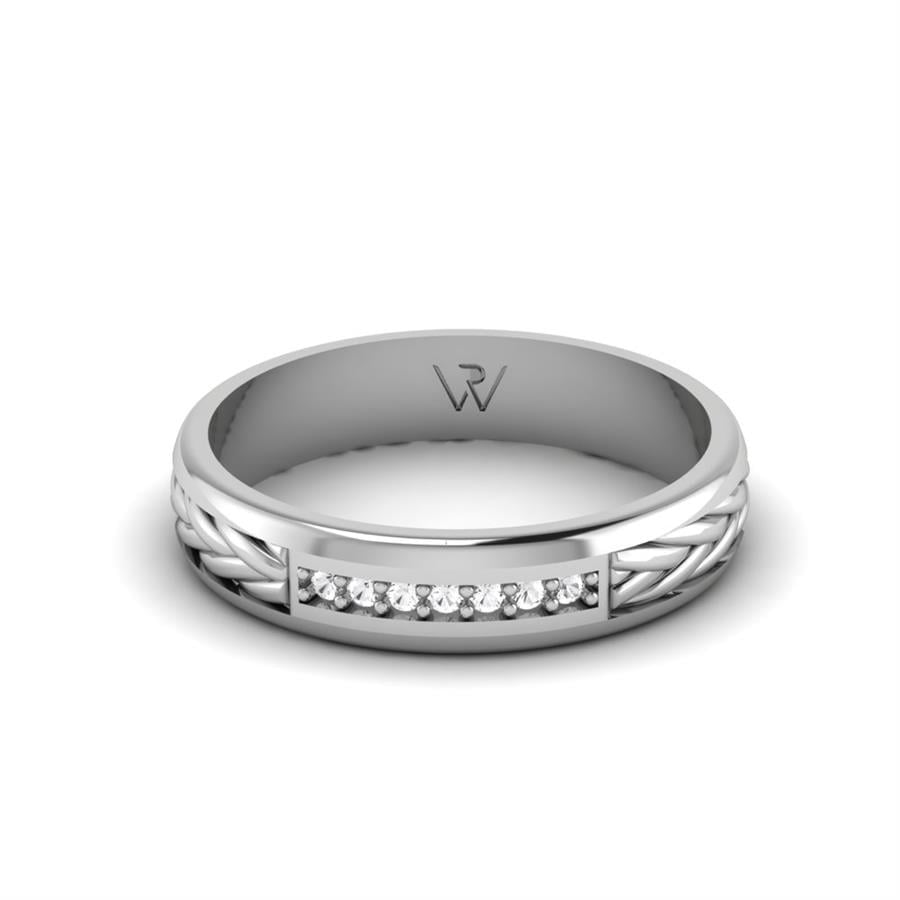Alliances Avec Pierres Femme Blossmire Or Blanc
