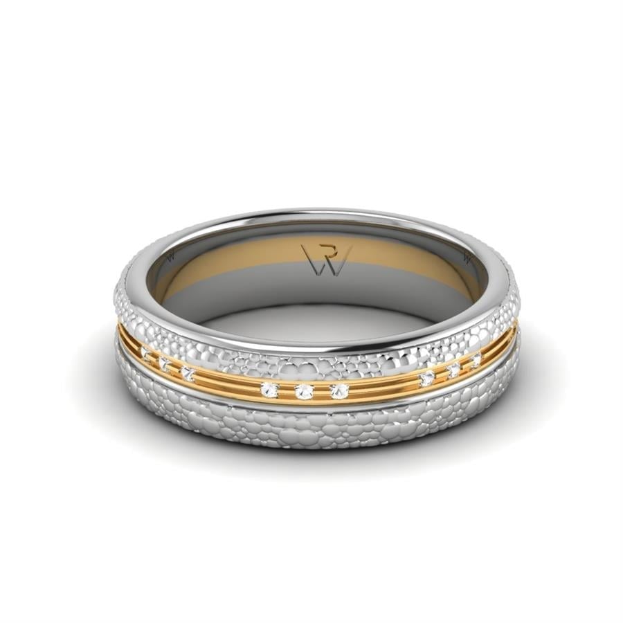 Alliances avec pierres femme Boa Or Blanc Et Jaune