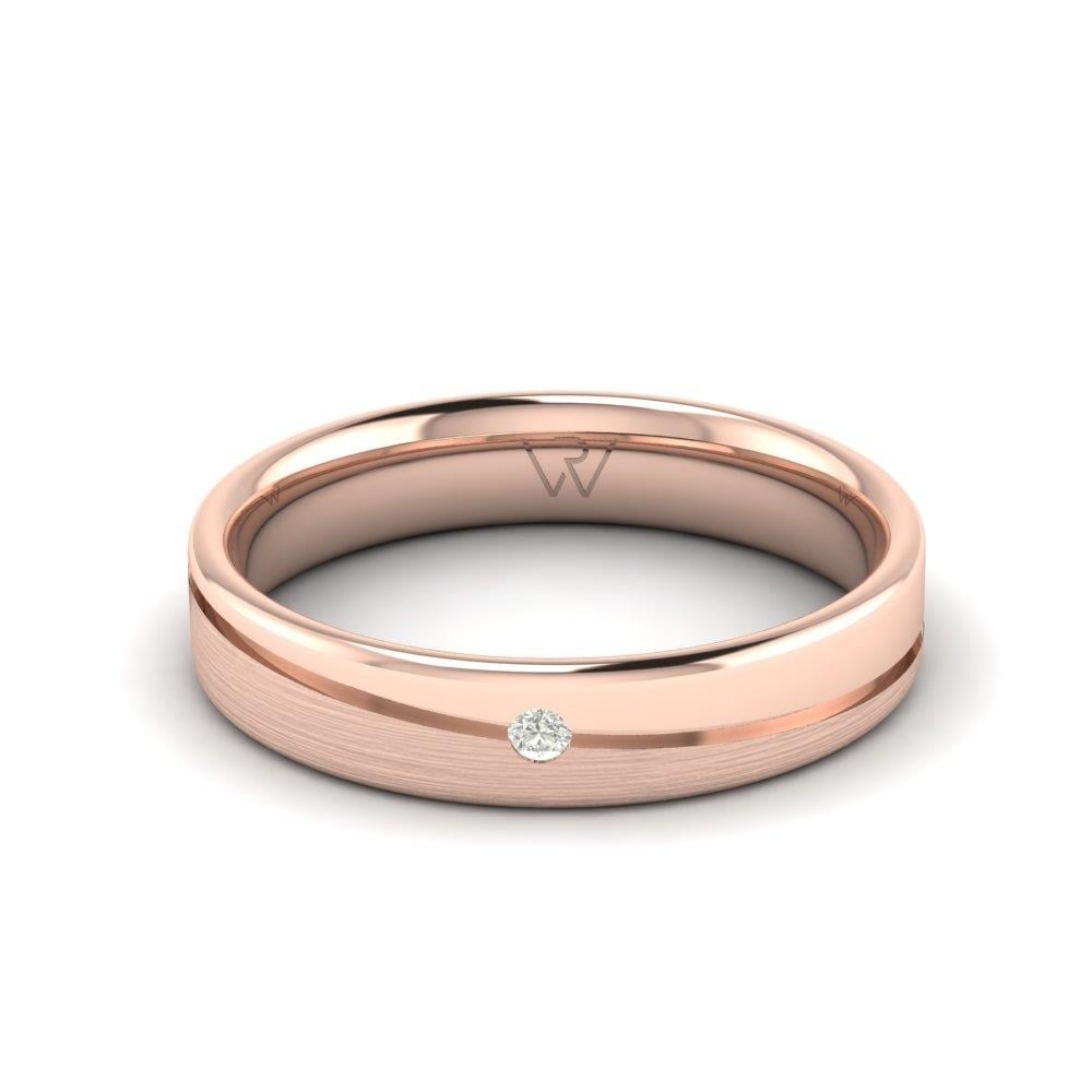 Alliances avec pierres femme Brillara Or Rose Oxyde de Zirconium