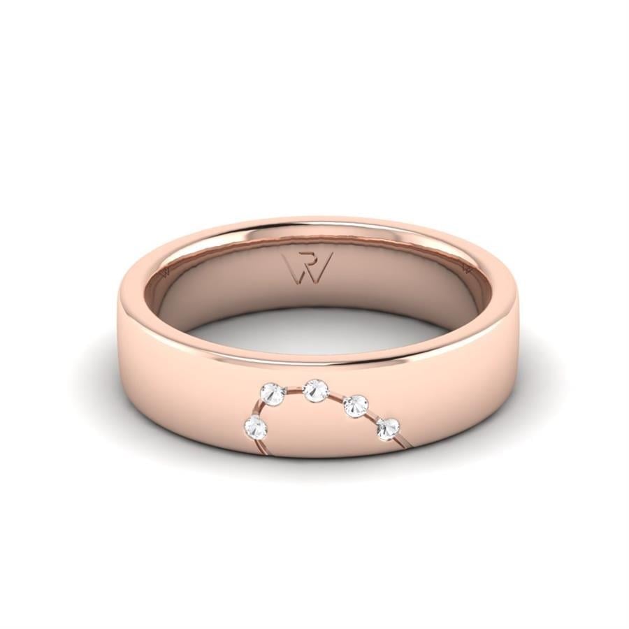 Alliances avec pierres femme Brilliant Couple Or Rose