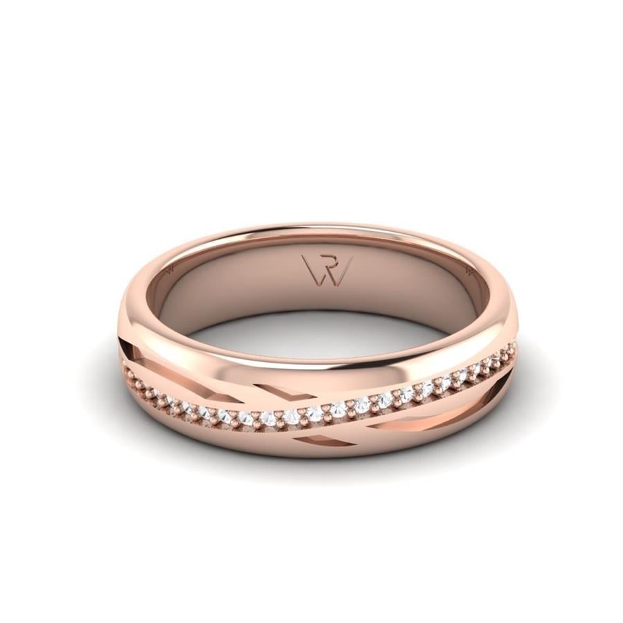 Alliances avec pierres femme Calia Or Rose