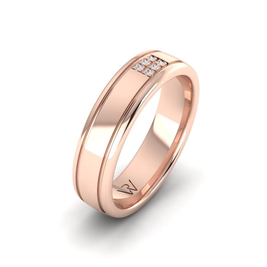Alliances avec pierres femme Charming Choice Or Rose