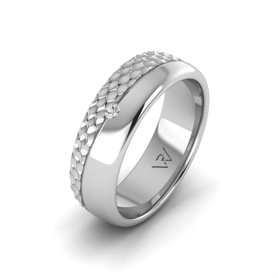 Alliances avec pierres femme Charming Cloud Or Blanc