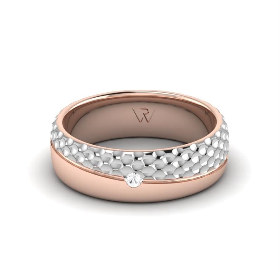 Alliances avec pierres femme Charming Cloud Or Rose Et Blanc