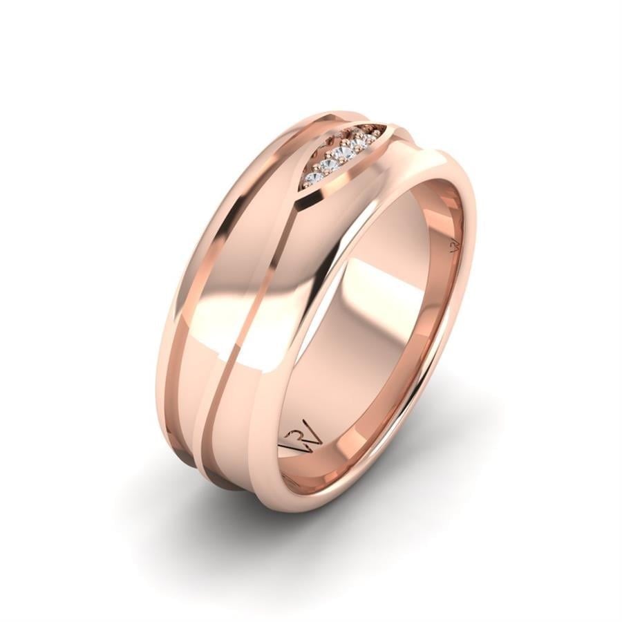 Alliances avec pierres femme Darkstars Or Rose