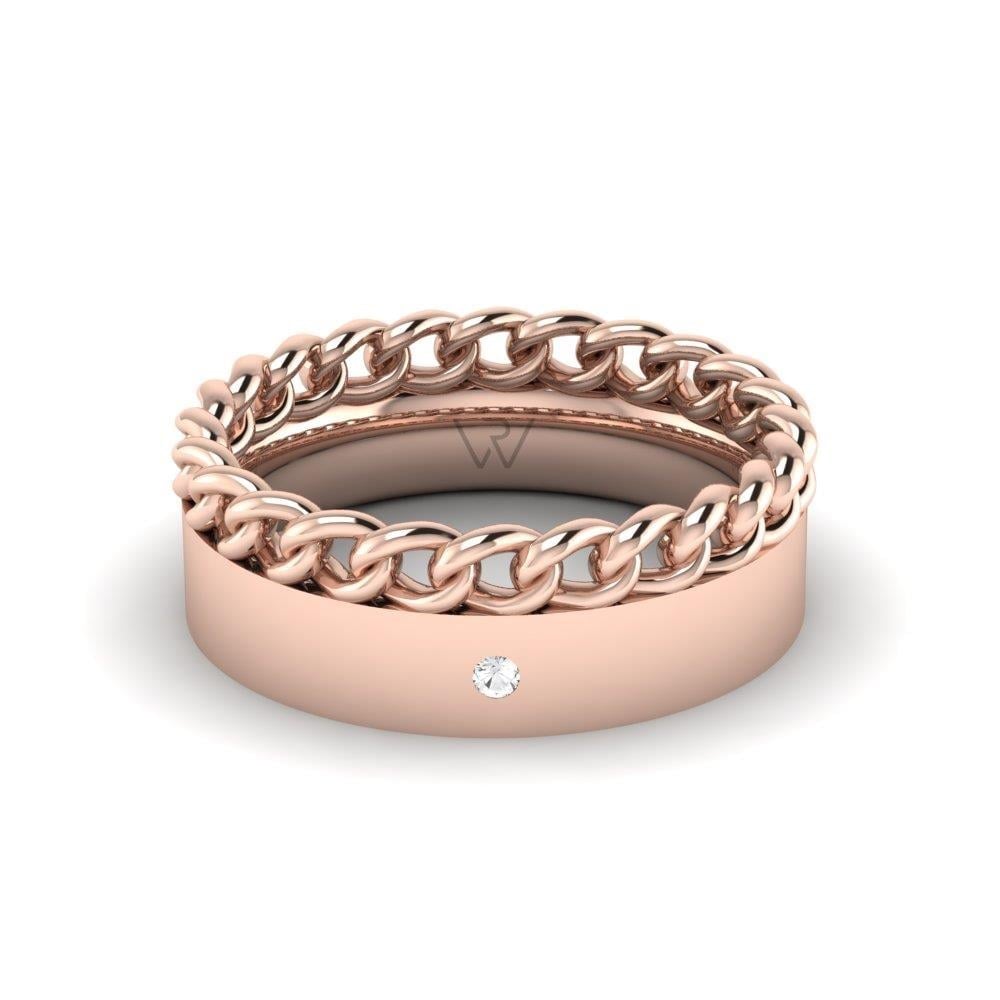 Alliances avec pierres femme Devotiondazzle Or Rose Oxyde de Zirconium