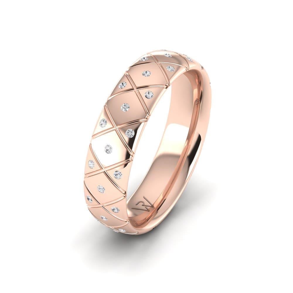 Alliances avec pierres femme DevotionLuxe Or Rose Oxyde de Zirconium