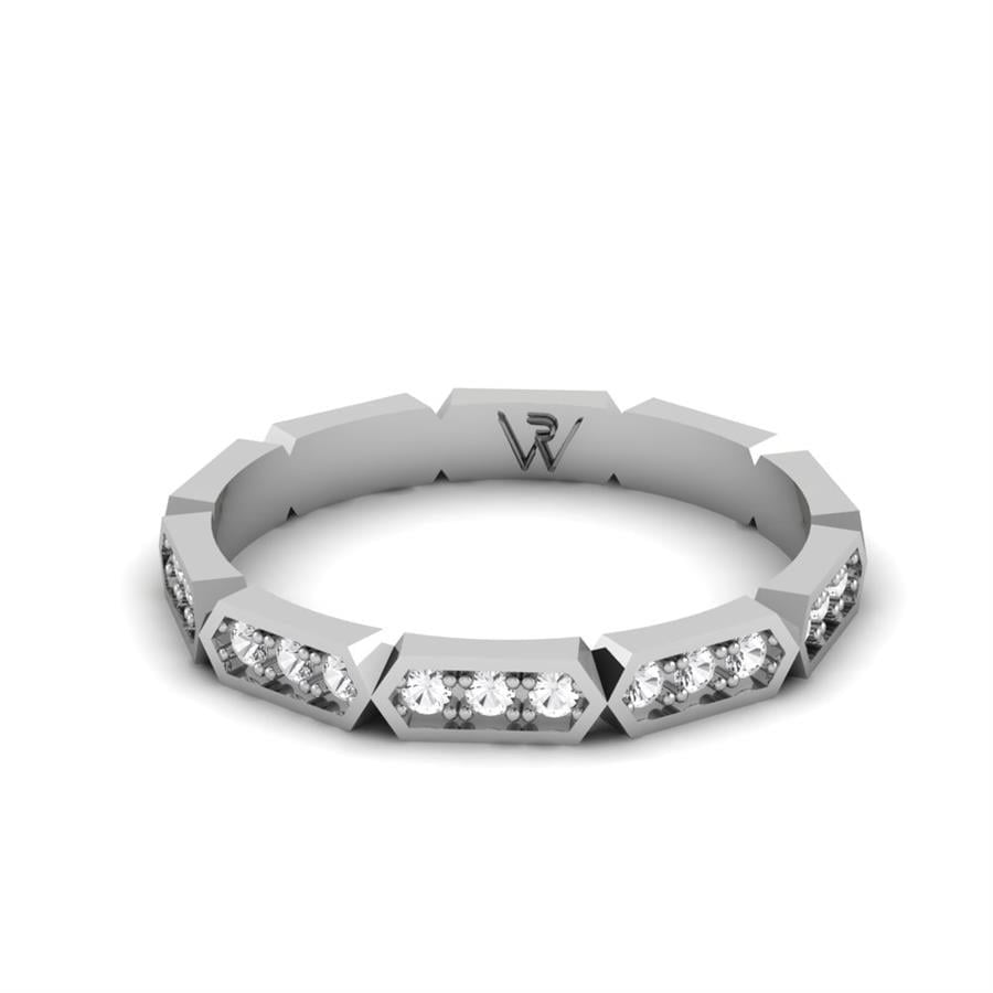 Alliances Avec Pierres Femme Douceurine Or Blanc