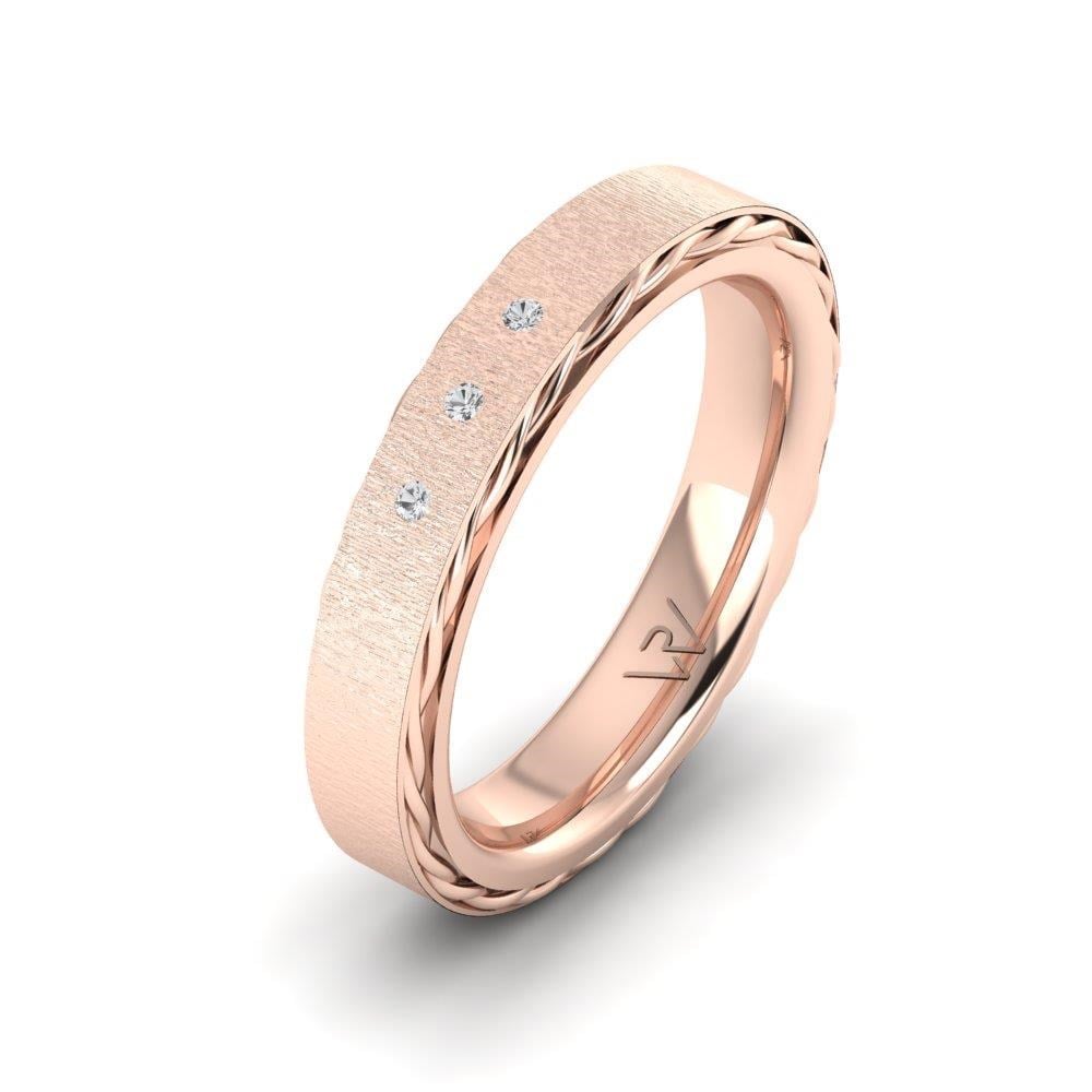 Alliances avec pierres femme DreamCirclet Or Rose Oxyde de Zirconium