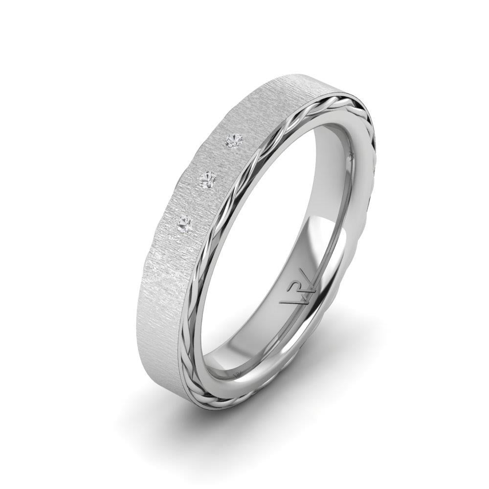 Alliances avec pierres femme DreamCirclet Or Blanc Oxyde de Zirconium