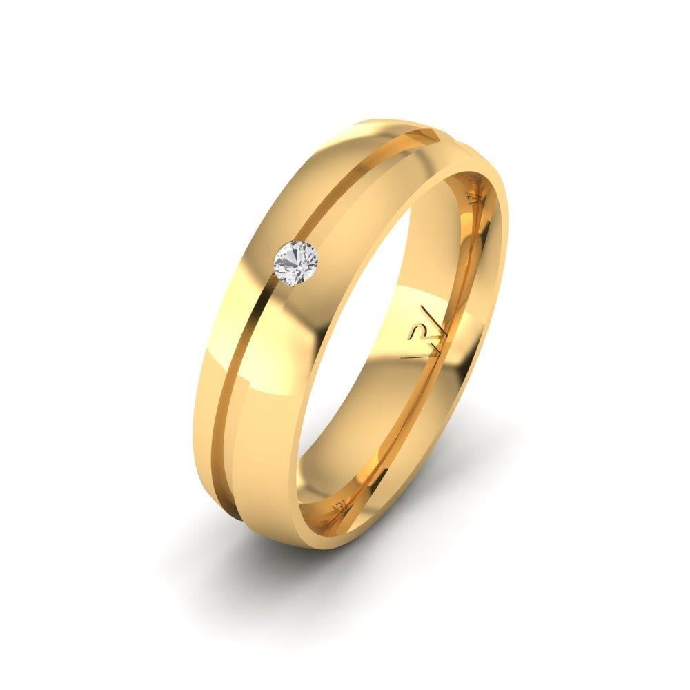 Alliances avec pierres femme DreamPromise Or Jaune Oxyde de Zirconium