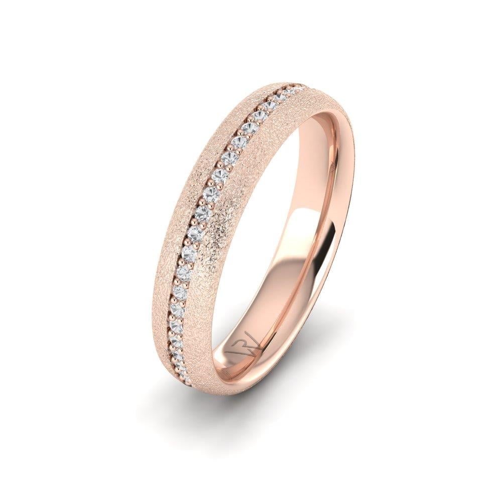Alliances avec pierres femme Dreamspire Or Rose Oxyde de Zirconium