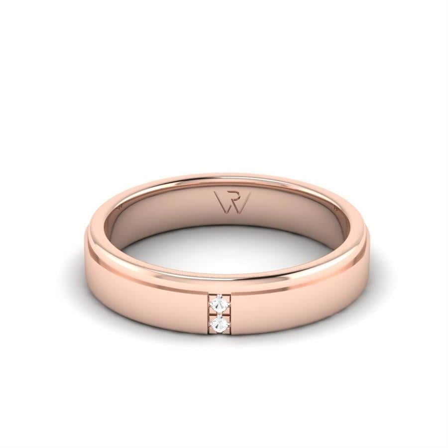 Alliances avec pierres femme Emotion Or Rose