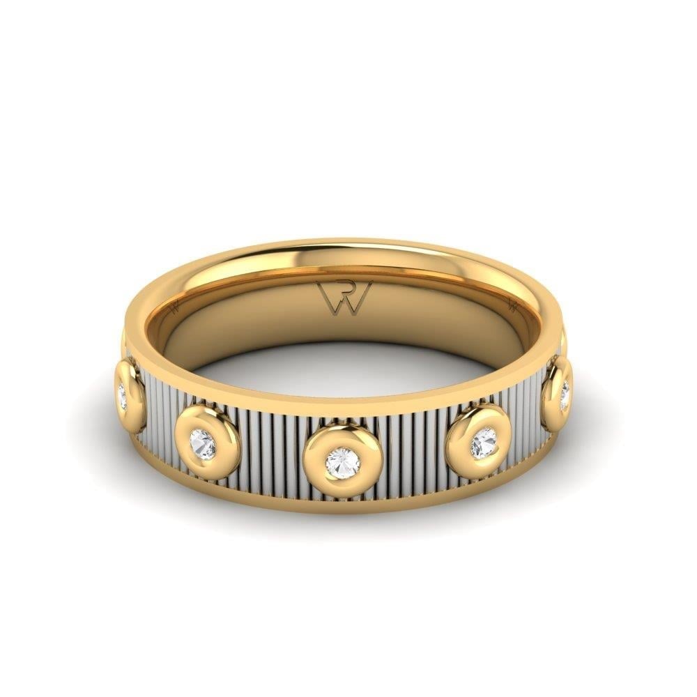Alliances avec pierres femme Endlessio Or Jaune et Blanc Oxyde de Zirconium
