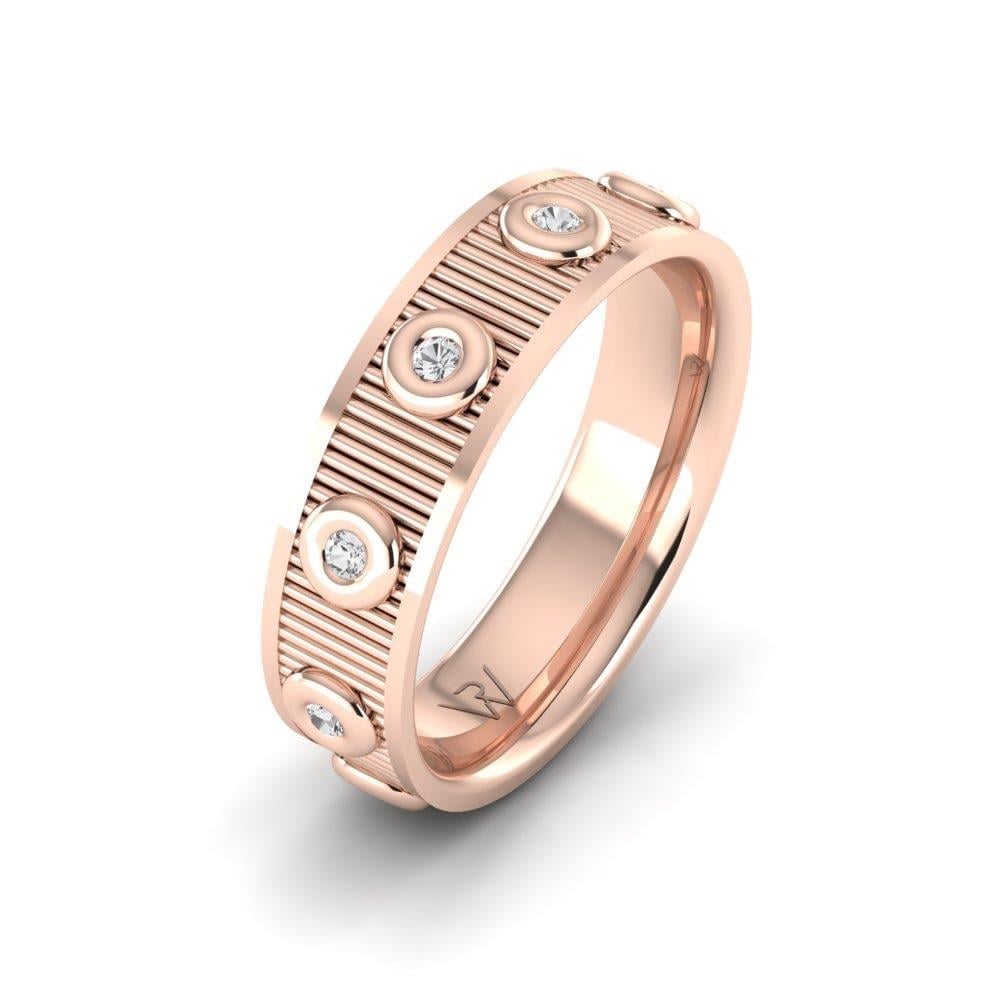 Alliances avec pierres femme Endlessio Or Rose Oxyde de Zirconium