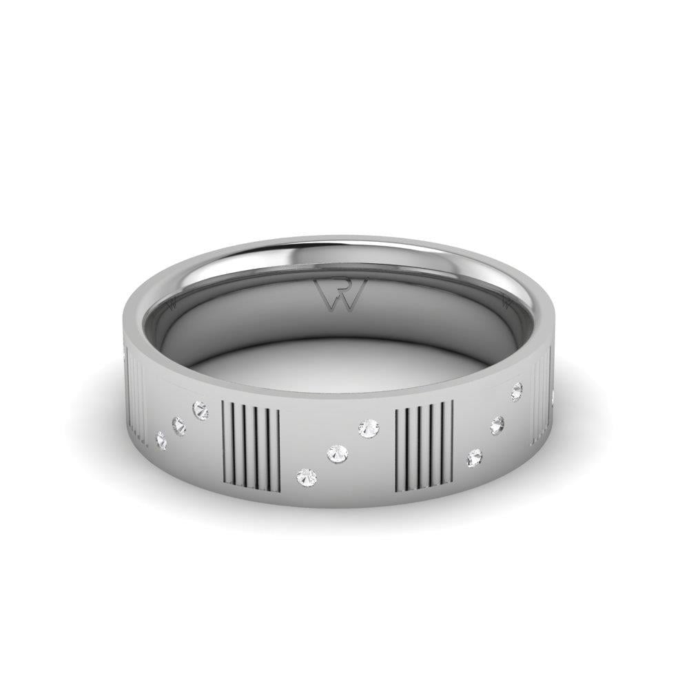 Alliances avec pierres femme Endura Or Blanc Oxyde de Zirconium