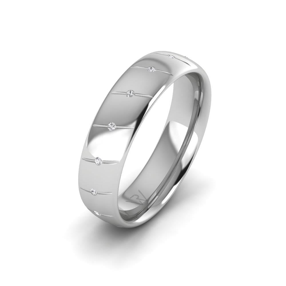 Alliances avec pierres femme Enkindla Or Blanc Oxyde de Zirconium
