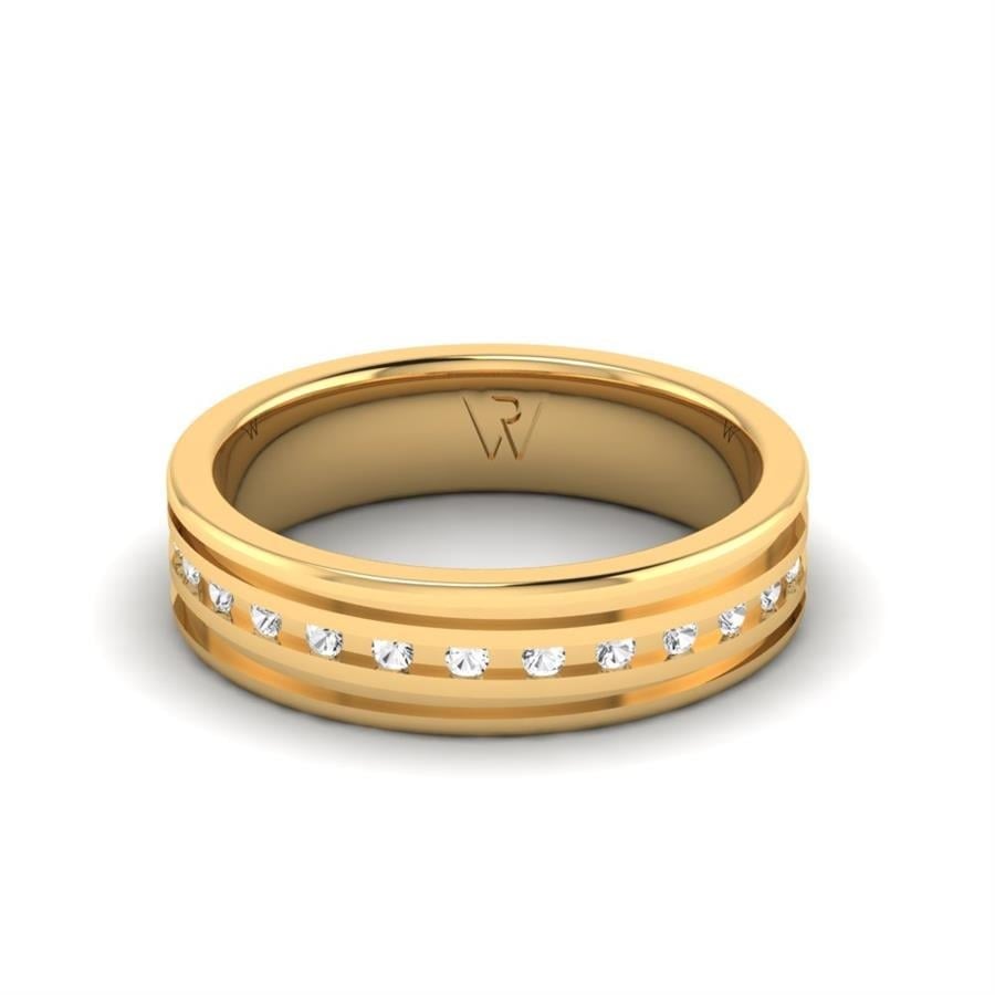 Alliances Avec Pierres Femme ÉQuilibre Or Jaune