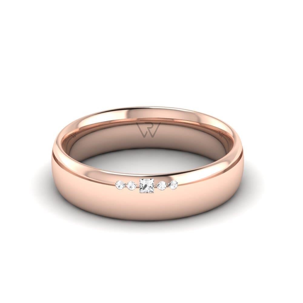 Alliances avec pierres femme EternalGlimpse Or Rose Oxyde de Zirconium