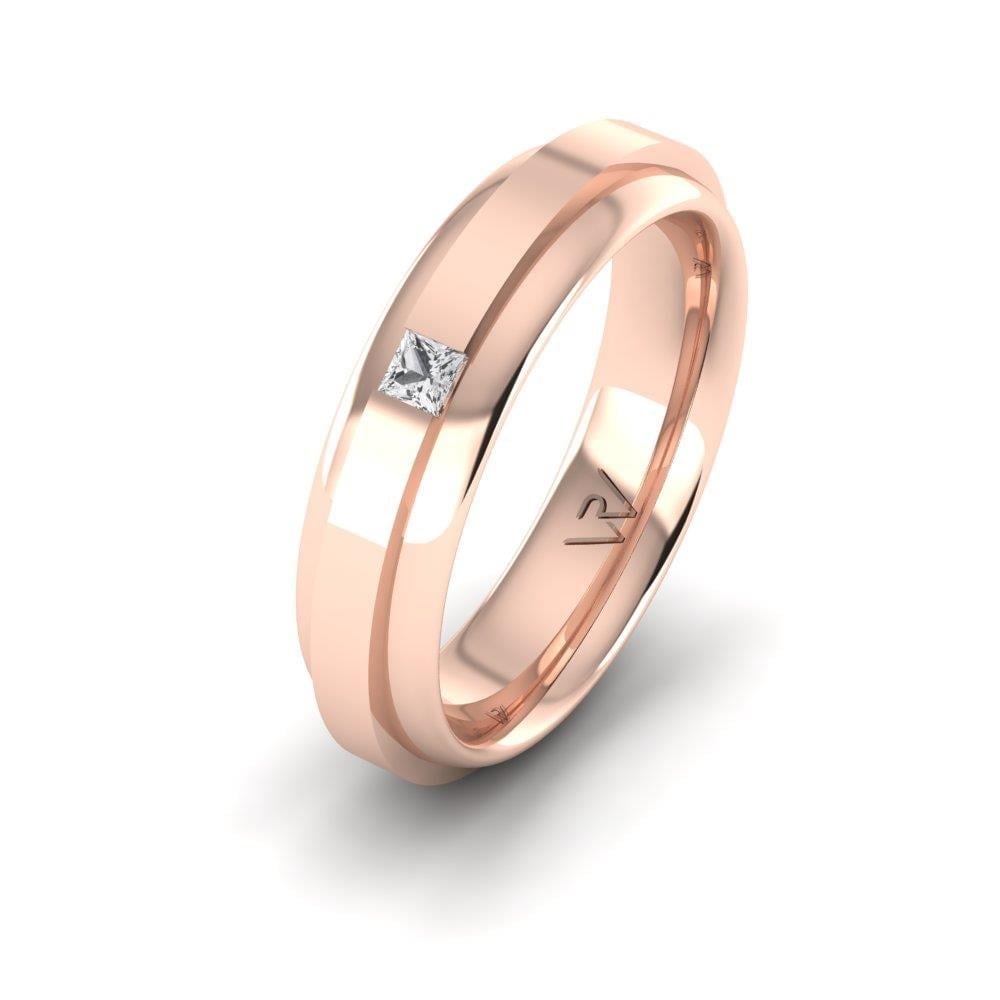 Alliances avec pierres femme EterniGem Or Rose Oxyde de Zirconium