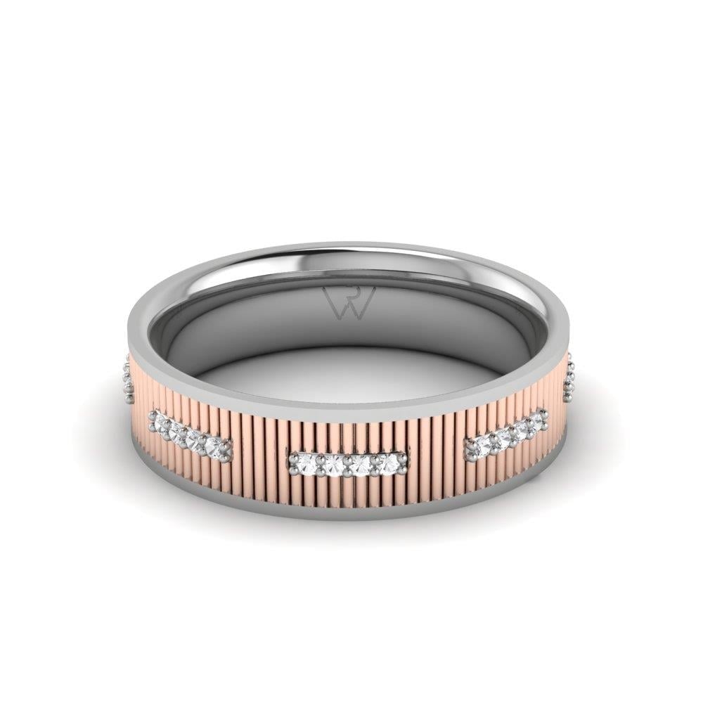 Alliances avec pierres femme Eternique Or Blanc et Rose Oxyde de Zirconium