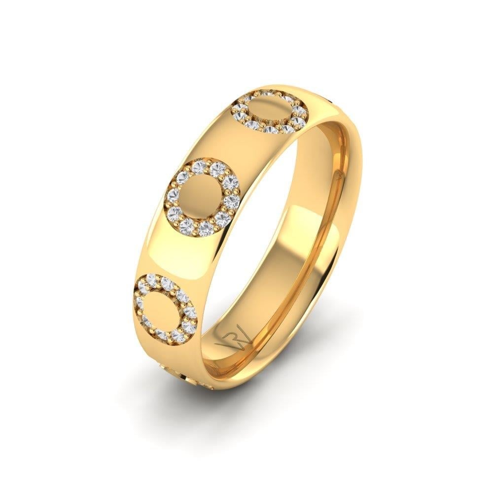 Alliances avec pierres femme EternityLustre Or Jaune Oxyde de Zirconium