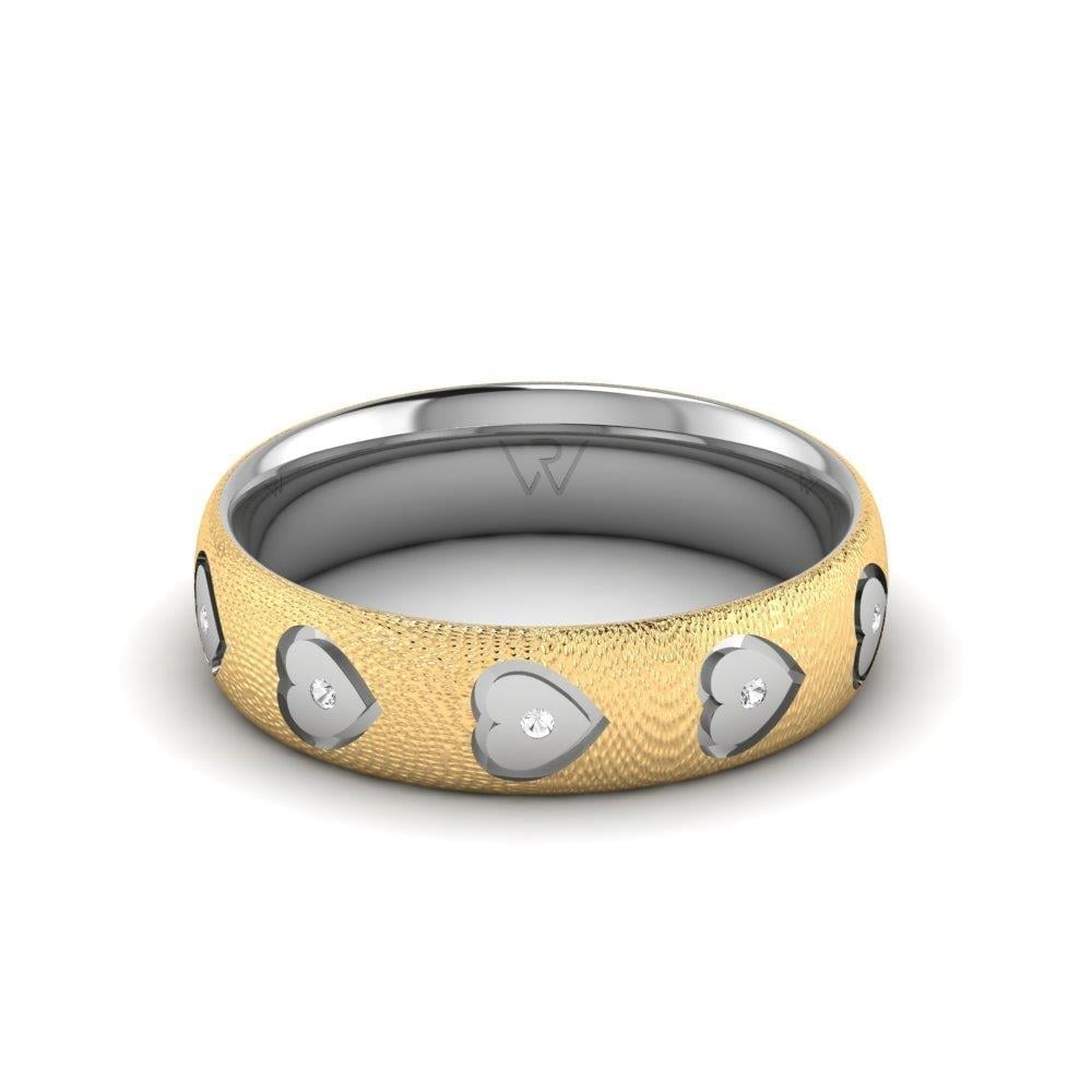 Alliances avec pierres femme Foreverrings Or Jaune et Blanc Oxyde de Zirconium