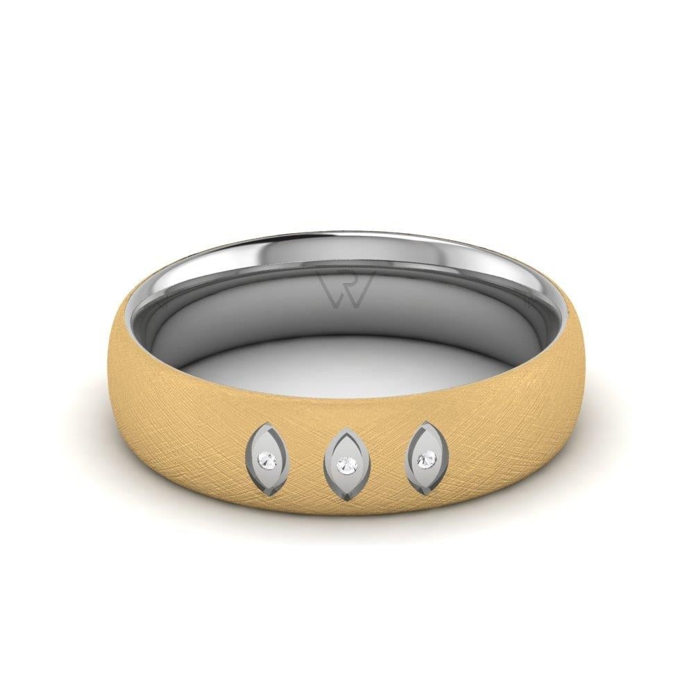 Alliances avec pierres femme Glimmera Or Blanc et Jaune Oxyde de Zirconium