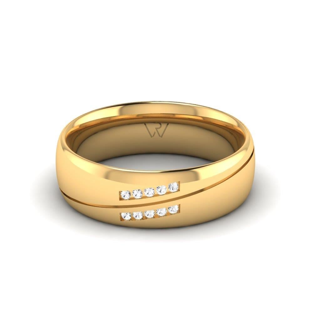 Alliances avec pierres femme Glowise Or Jaune Oxyde de Zirconium
