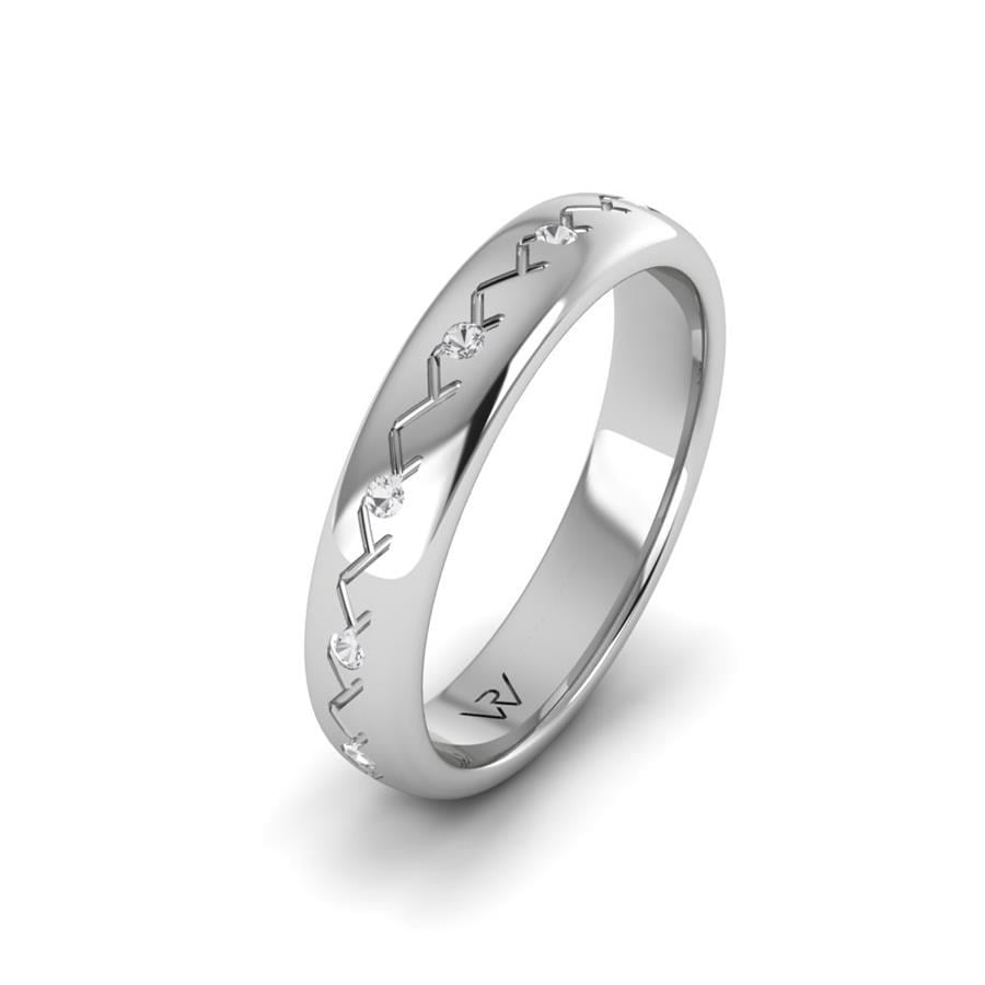 Alliances avec pierres femme Harmony Or Blanc