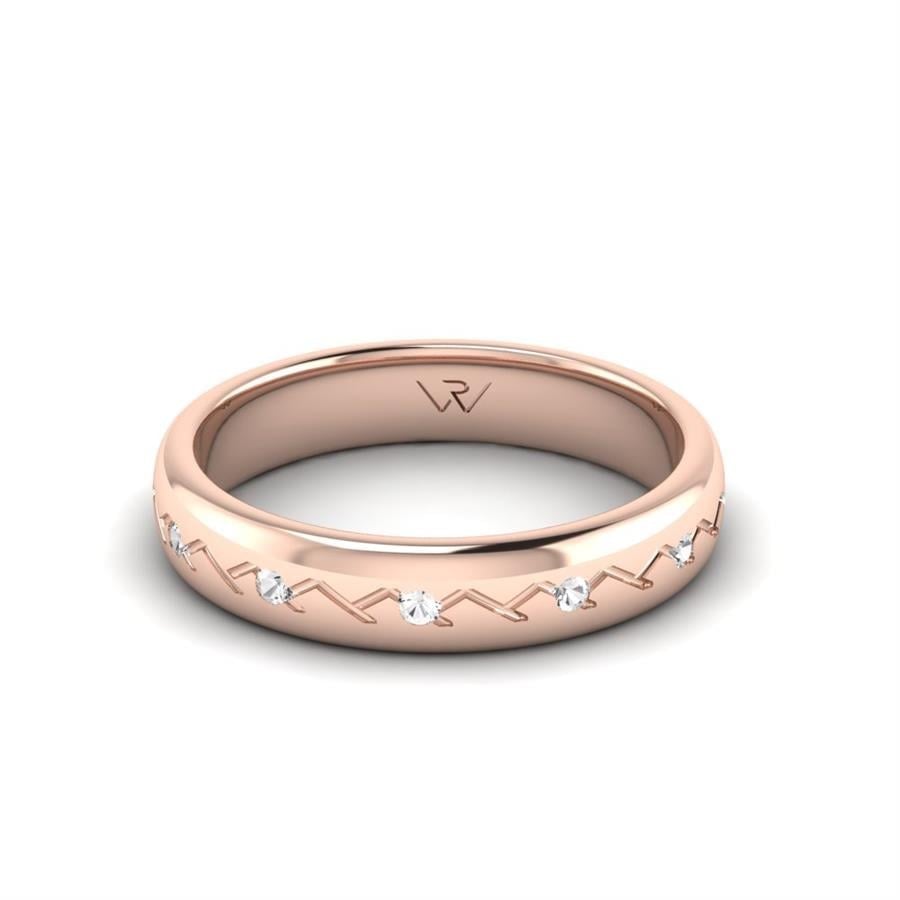 Alliances avec pierres femme Harmony Or Rose
