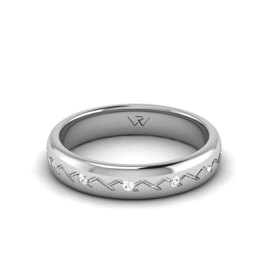 Alliances avec pierres femme Harmony Or Blanc