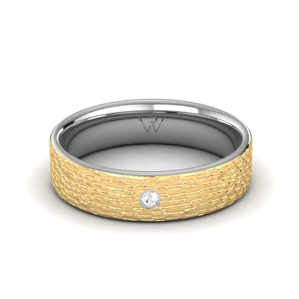 Alliances avec pierres femme Harmonyhalo Or Jaune et Blanc Oxyde de Zirconium