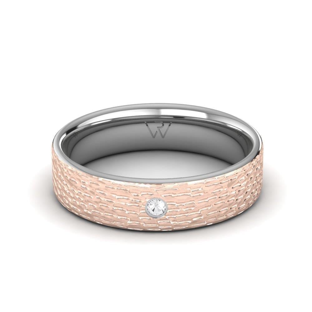 Alliances avec pierres femme Harmonyhalo Or Rose et Blanc Oxyde de Zirconium