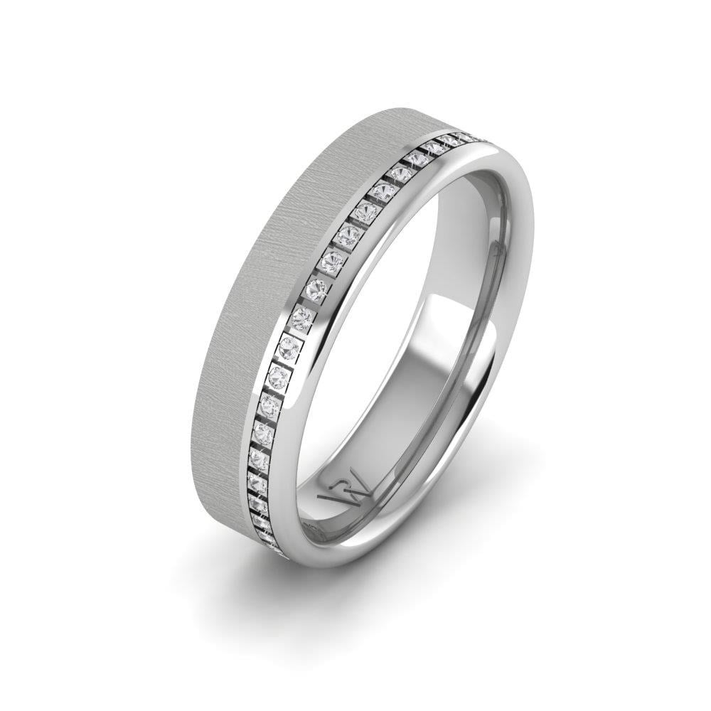 Alliances avec pierres femme Infinityre Or Blanc Oxyde de Zirconium