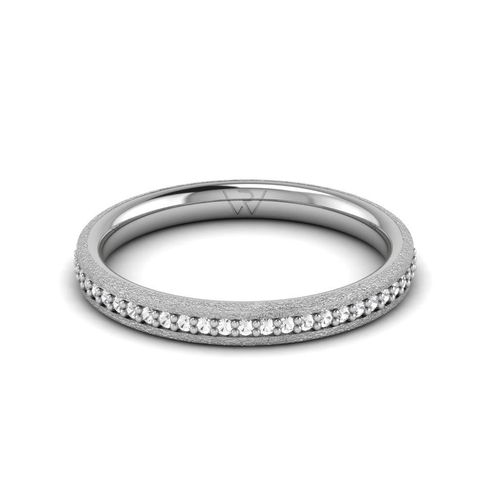 Alliances avec pierres femme Joinfiesta Or Blanc Oxyde de Zirconium