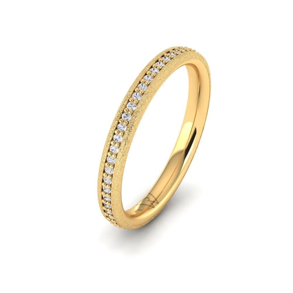 Alliances avec pierres femme Joinfiesta Or Jaune Oxyde de Zirconium