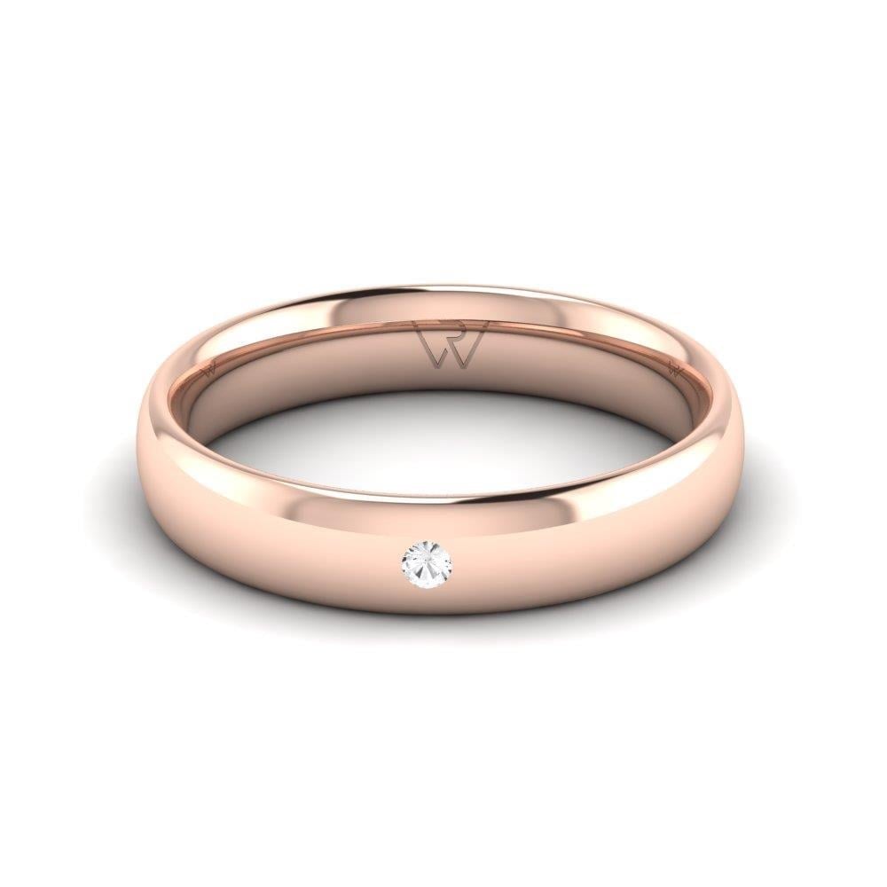 Alliances avec pierres femme JoyfulBands Or Rose Oxyde de Zirconium