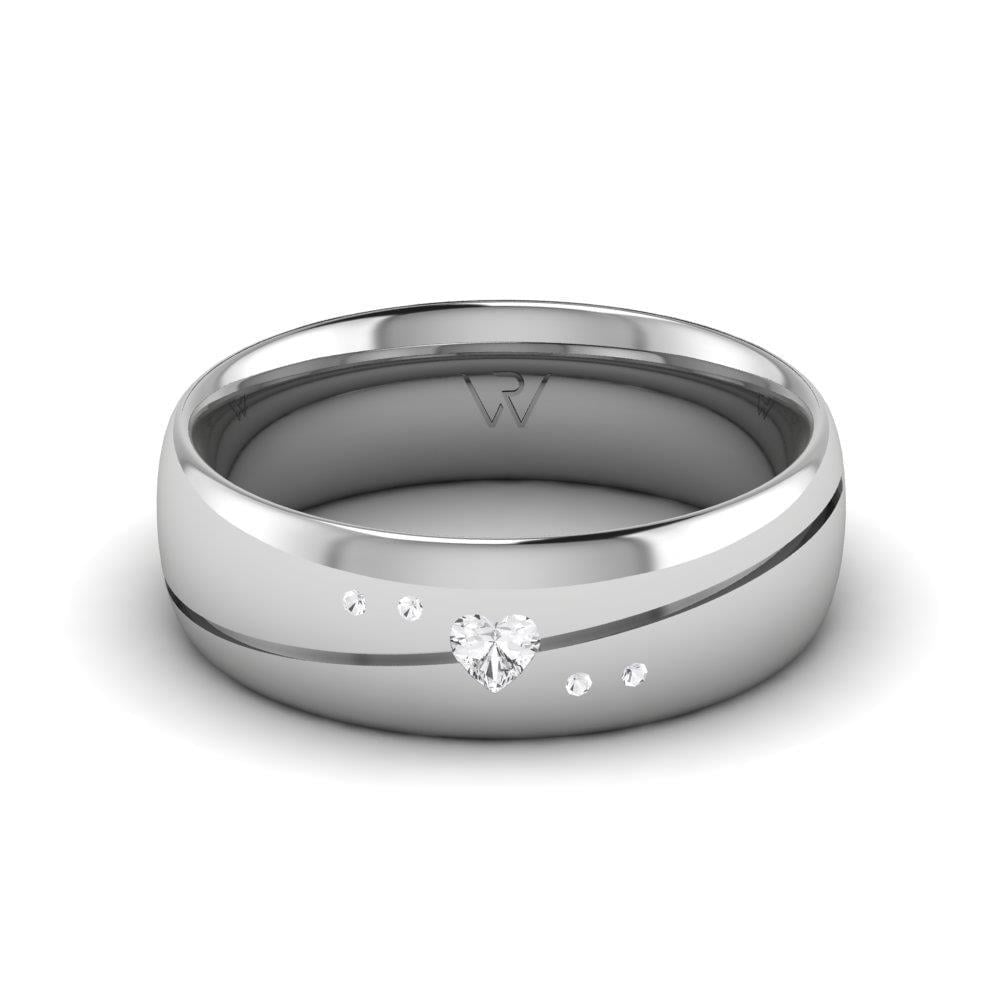 Alliances avec pierres femme JoyfulCircle Or Blanc Oxyde de Zirconium