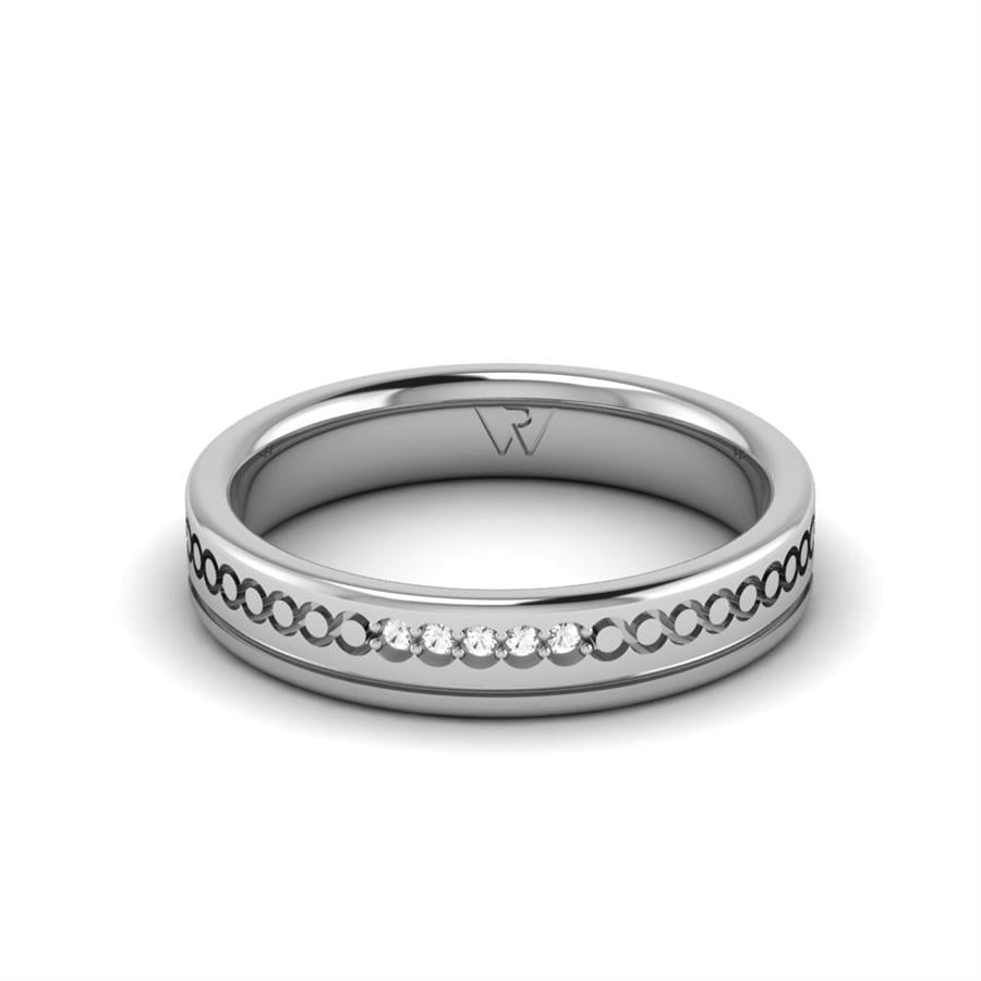 Alliances avec pierres femme Judy Or Blanc