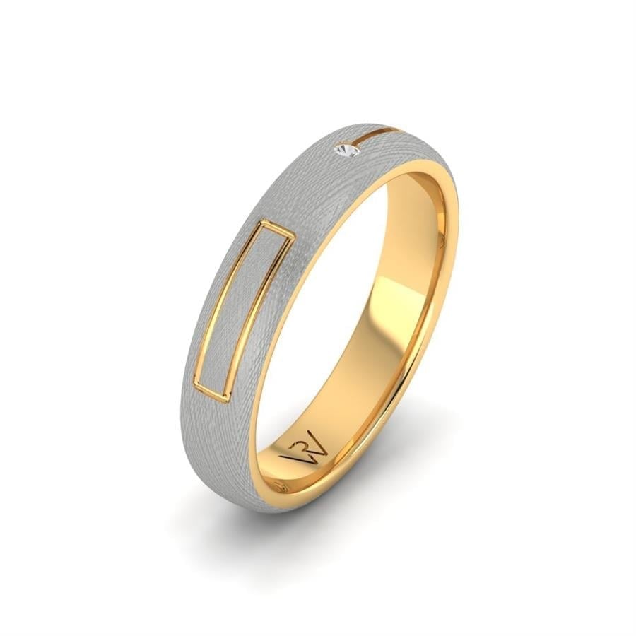 Alliances avec pierres femme Level Or Blanc Et Jaune