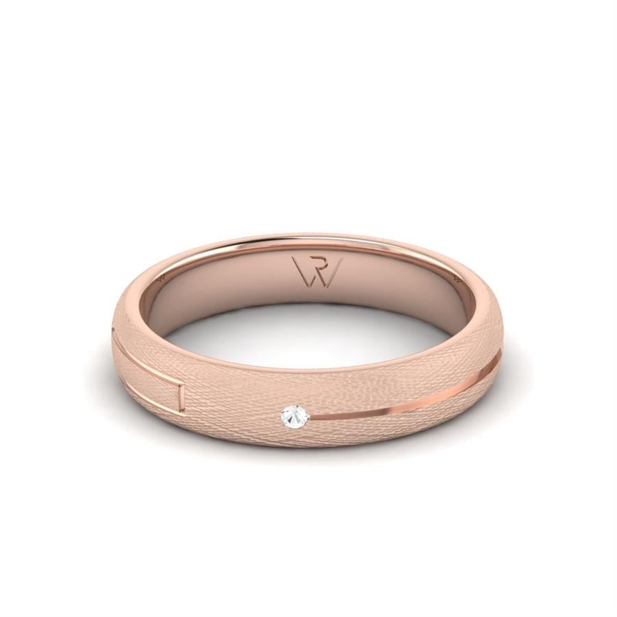 Alliances avec pierres femme Level Or Rose