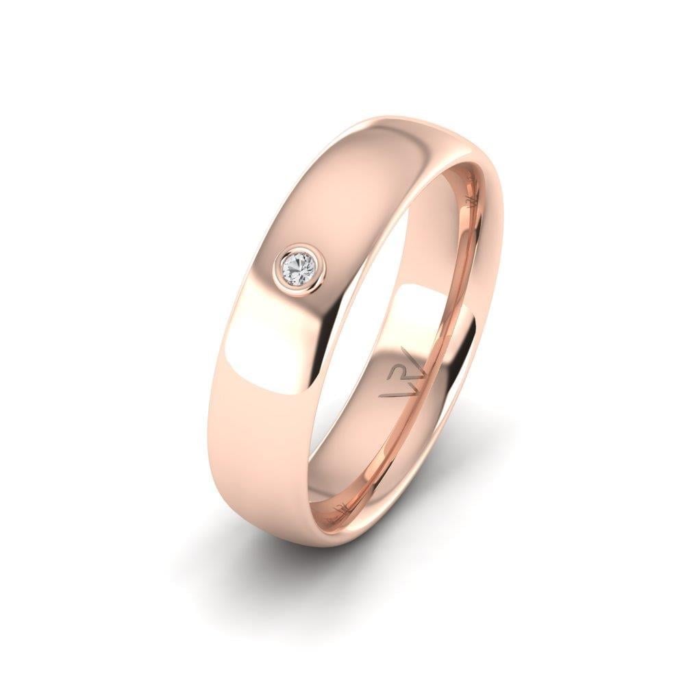 Alliances avec pierres femme LoveCircle Or Rose Oxyde de Zirconium